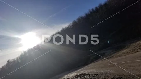 Country Road With Sunrays