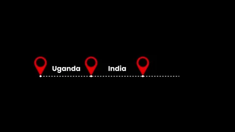 Country route map with connected location pins animation Stock Footage 327146312