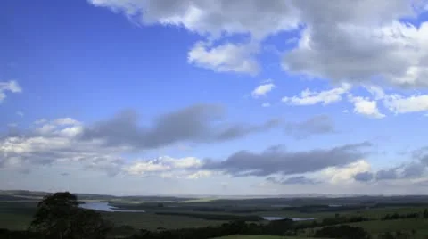 Country scene cloud timelapse Stock Footage 11140190