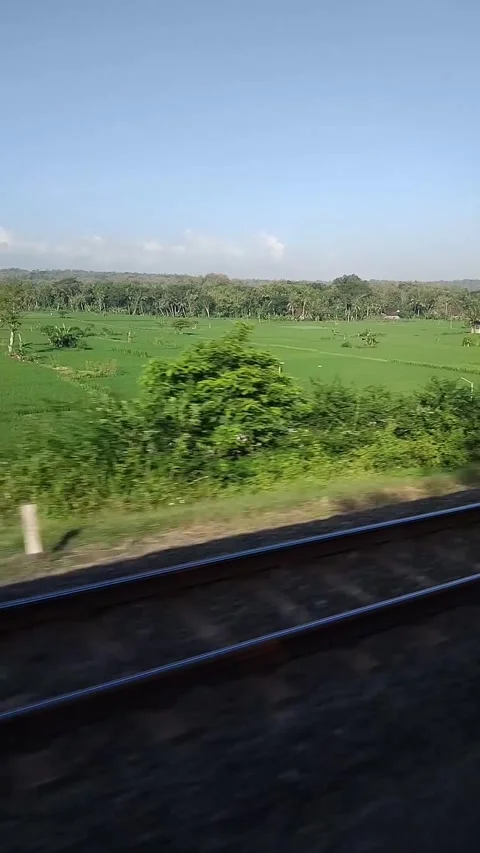 Country Side Scenery from Inside the Train Stock Footage 342023978