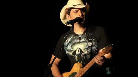 Country Singer Brad Paisley Stock Footage