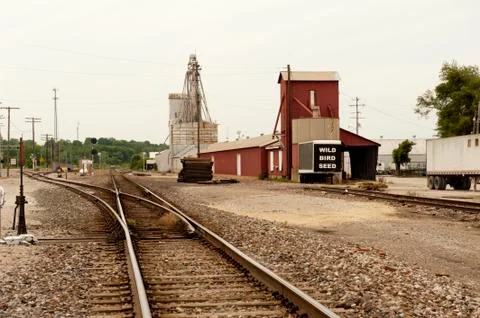 Country train stop Stock Photos