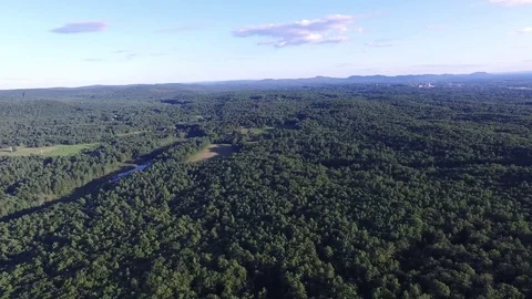 Country Trees River Slow Stock Footage 79183865