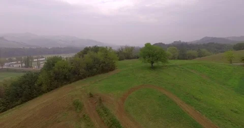 Countryside Aerial View Stock Footage 80933096