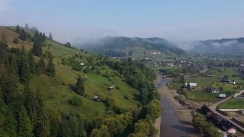 Countryside Aerial View Stock Footage 164257076