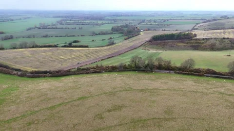 Countryside Aerial View Stock Footage 330092177