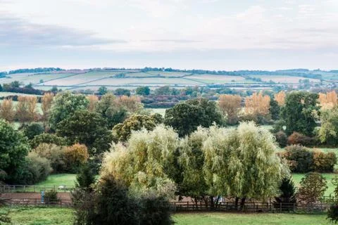 Countryside and fields of England Stock Photos