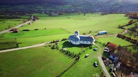 Countryside captured from drone. Video stock 244341163