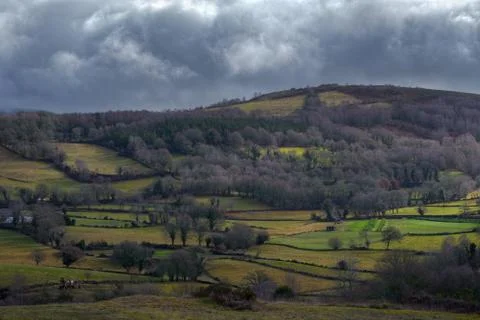 Countryside cloudy scene Foto stock
