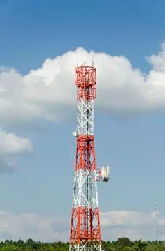 Countryside communication tower Stock Photos
