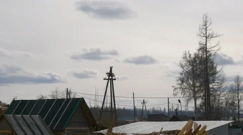 Countryside day with clouds Stock Footage 61749091