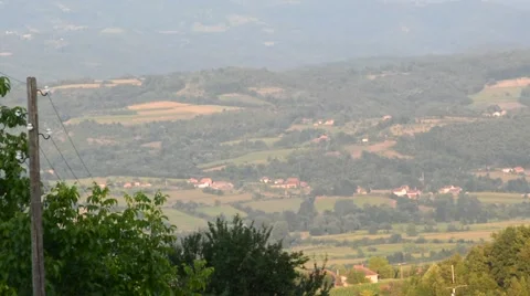 Countryside in the distance Stock Footage 53218159