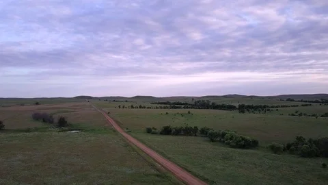 Countryside Drone Flight Over Rolling Hills Video stock 82801277