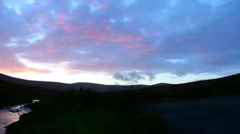 Countryside dusk Time Lapse Stock Footage 8511717