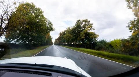 Countryside Evening Drive Stock Photos