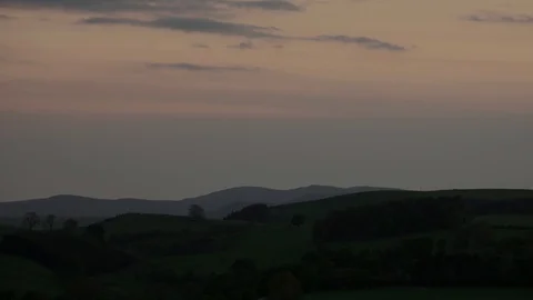 Countryside evening time lapse Stock Footage 91091039