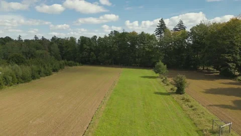 Countryside, flight over rural fields Stock Footage 216712890