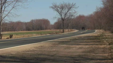 Countryside Highway in the Spring. Stock Footage 62441760