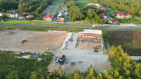 Countryside home under construction Stock Footage 292238860