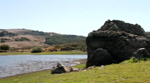 Countryside Lake Stock Footage 856450