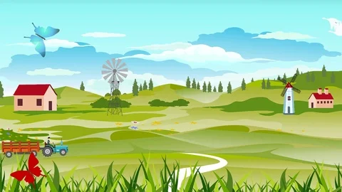 Countryside landscape, Stock Footage 122105867