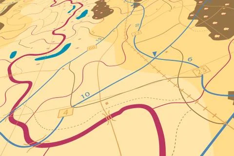 Countryside map Stock Illustration