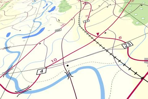 Countryside map Stock Illustration