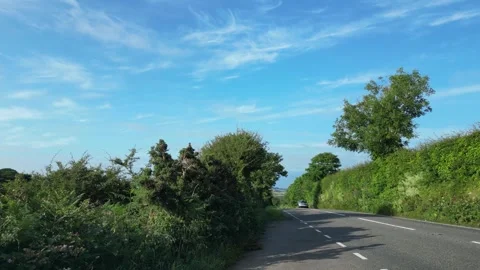 Countryside Nearby Looe River and Beach Town of England UK Stock Footage 315362553