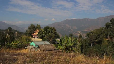 Countryside in Nepal Vídeo Stock 47600262