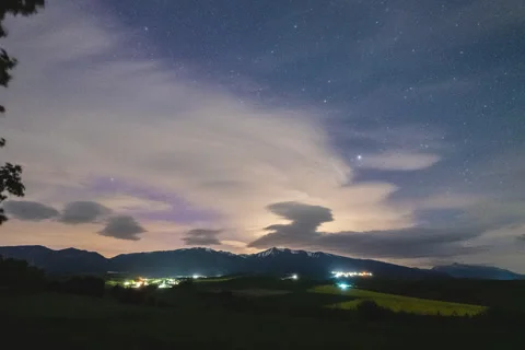 Countryside, night time timelapse Stock Footage 276953967