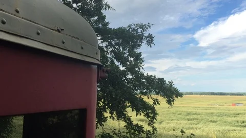 Countryside from the old train Stock Footage 96755152