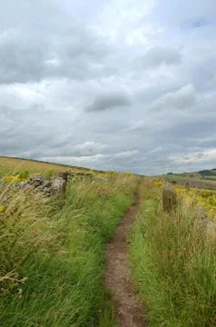 Countryside path derbyshire Stock Photos