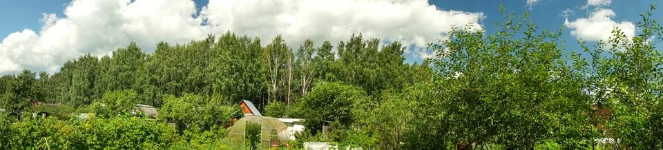 Countryside Plot with a Small House Stock Photos
