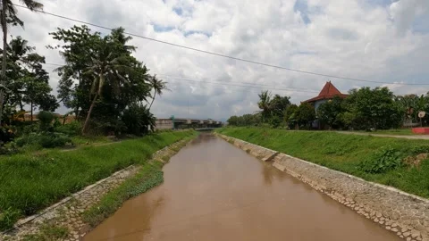 Countryside Scene on Mount Merapi Slope – Day to Afternoon Stock Footage 321436853