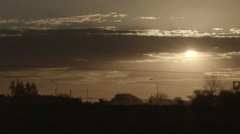 Countryside sunset clouds Stock Footage 64215783