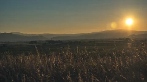 Countryside sunset. Stock Photos