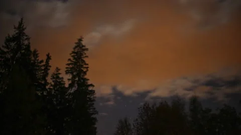 Countryside timelapse with stars Stock Footage 55448853