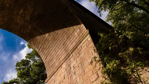 Countryside Timelapse, Sun Sets As Clouds Pass Over, Low Wide Angle 4K Stock Footage 100021132