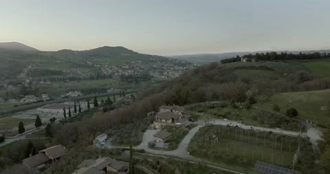 Countryside in Umbria, sunset Stock Footage 237701014