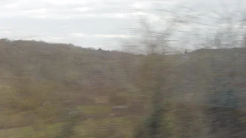 Countryside View From A Moving Train Stock-Footage 150408274