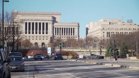 The county courthouse building in milwaukee Stock Footage 84800884