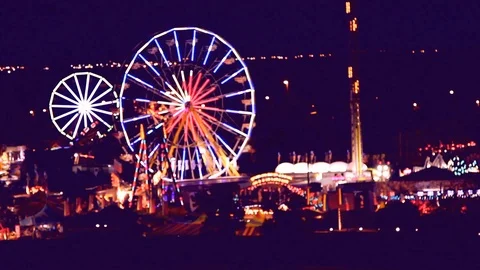 County fair bokeh coming into focus Stock Footage 116441316