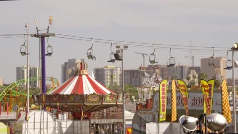 County fair in the city Stock Footage 253516897