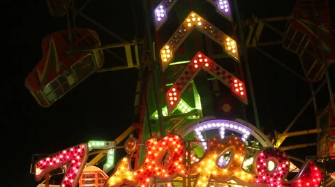 County Fair Ride Stock Footage 52264368