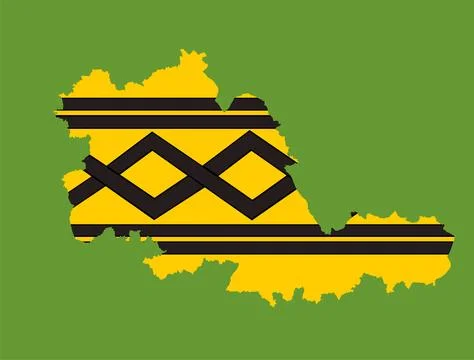 County West Midlands map flag vector silhouette Stock Illustration