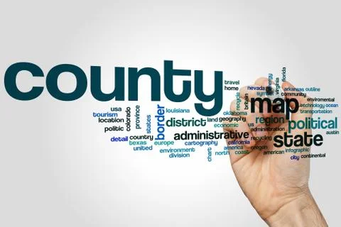 County word cloud Foto stock