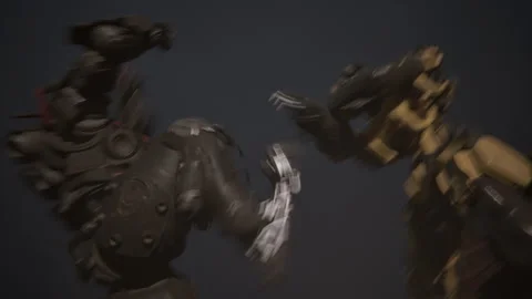 The coup and invasion of artificial intelligence and their fight Stock Footage 288589022