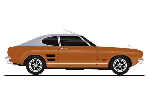 Coupe car. Stock Illustration