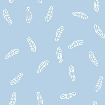Coupe car line seamless pattern Illustrazione stock
