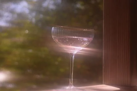 Coupe Glass with Liquid Stock Photos